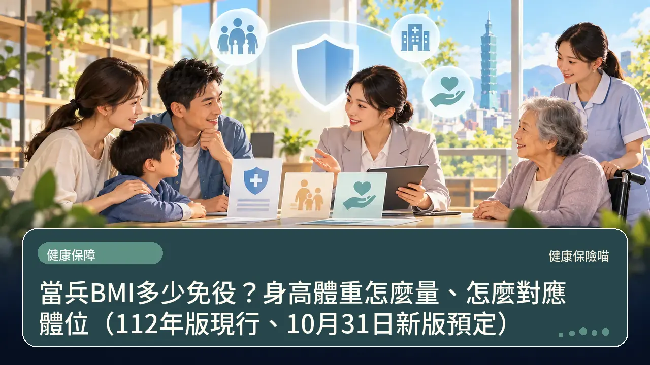 當兵BMI多少免役?身高體重怎麼量、怎麼對應體位(112年版現行、10月31日新版預定)主題插畫